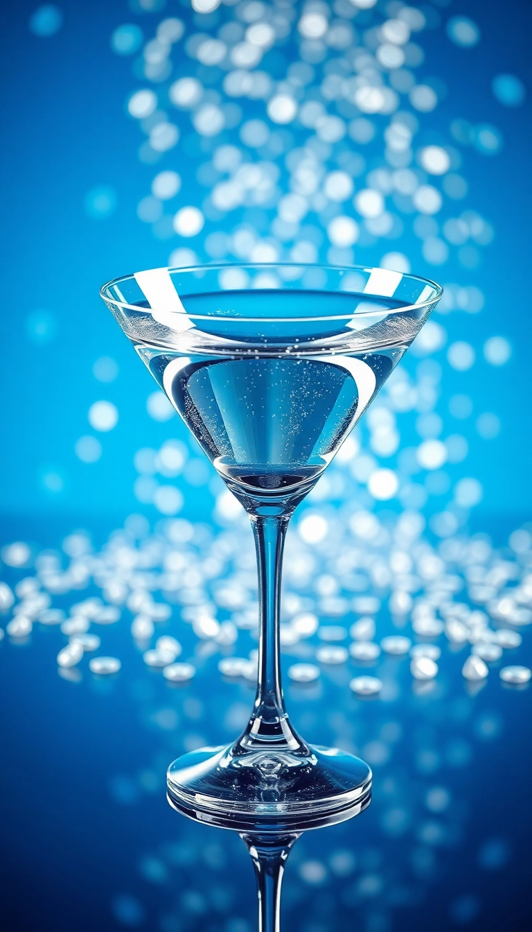 Best AI Glamorous Cocktail Glass Phone Sophisticated Wallpaper
